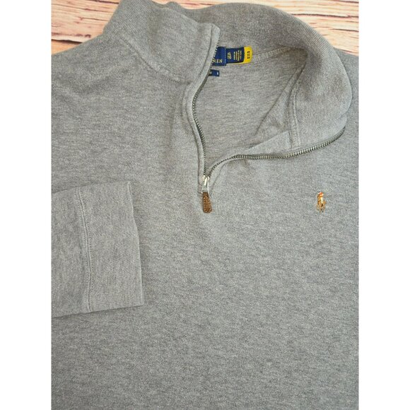 Polo Ralph Lauren Mens Estate Rib Half-Zip Sweater XL Gray - Picture 4 of 7